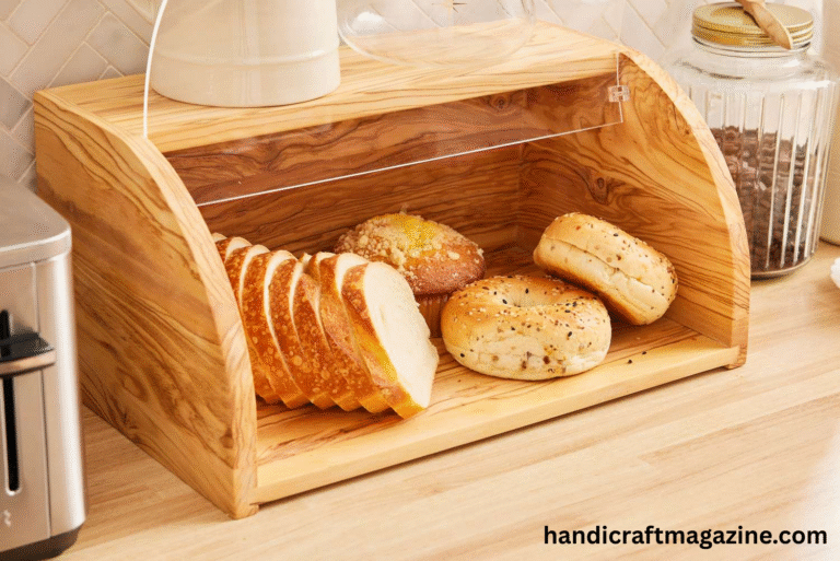 wooden bread box