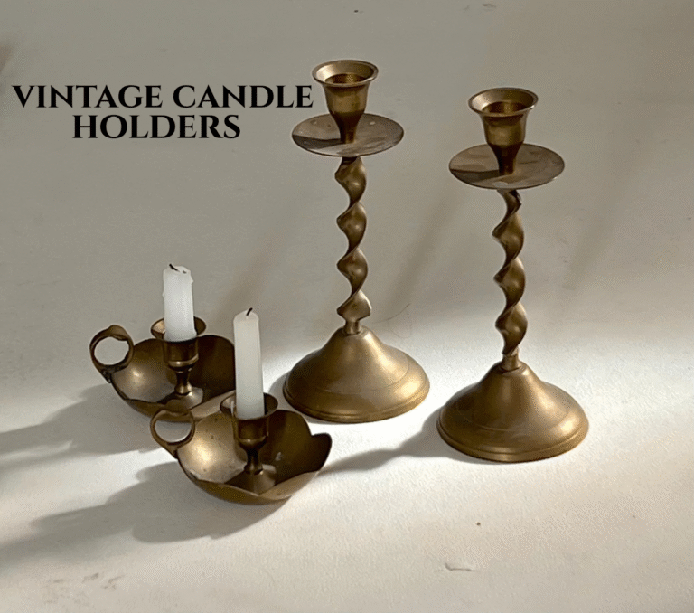 antique vintage candle holders