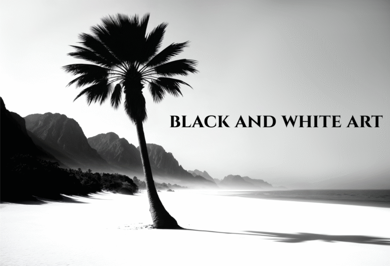black and white art