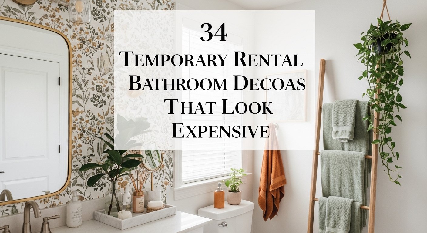 34 Temporary Rental Bathroom Decor Ideas That Look Expensive